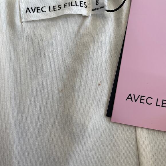 NWT Avec Les Filles Sweetheart Neck Stretch Cotton Mini Sundress - Size: 8 - Picture 6 of 12
